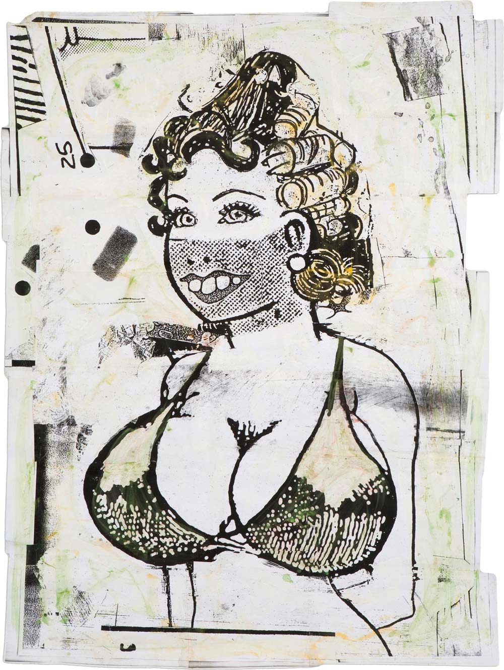 XX_S.-Gianakos,-Ugly-girl-with-big-tits,-2002,-mixed-media-on-paper,-154-X-111-cm  - The Greek Foundation